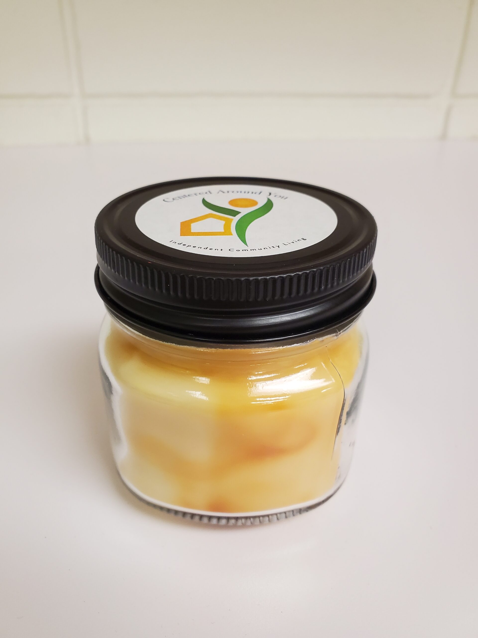 Soy Wax Candle from Coyer Candle Co. - 8 oz. choose green or orange swirled wax color for each scent